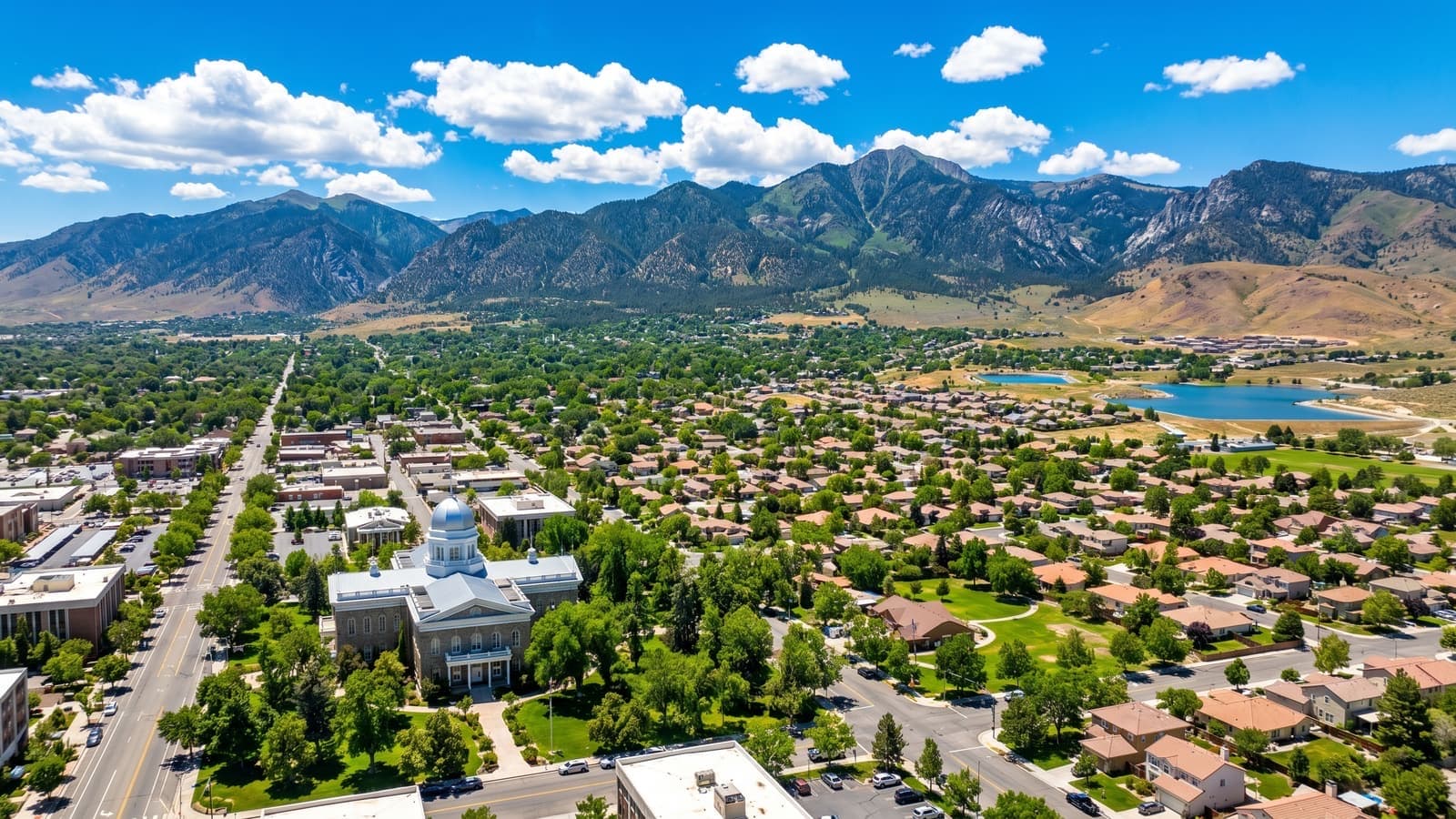 Sunridge neighborhood in Minden, Nevada — elevated east-bench homes with sweeping Sierra Nevada and Carson Valley views