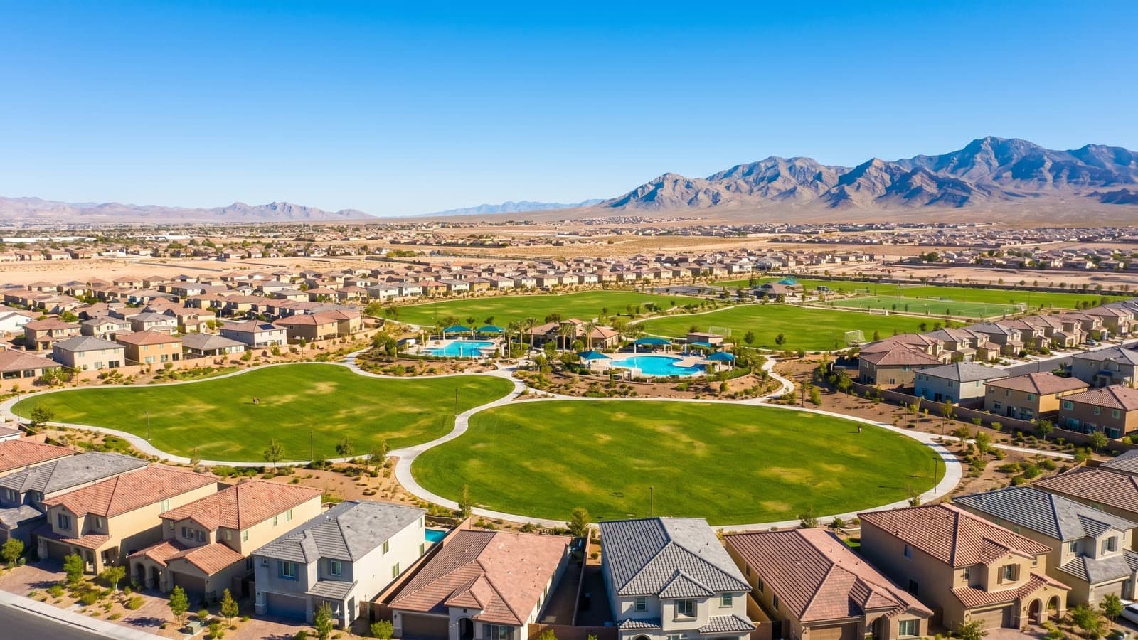 Elkhorn Grove single-family neighborhood in North Las Vegas, Nevada — newer construction near the 215 Beltway and Aliante corridor